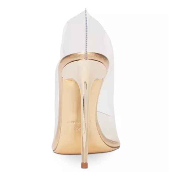 NEW Jessica Rich NUDE leather and polyurethane stiletto pumps - Picture 7 of 11